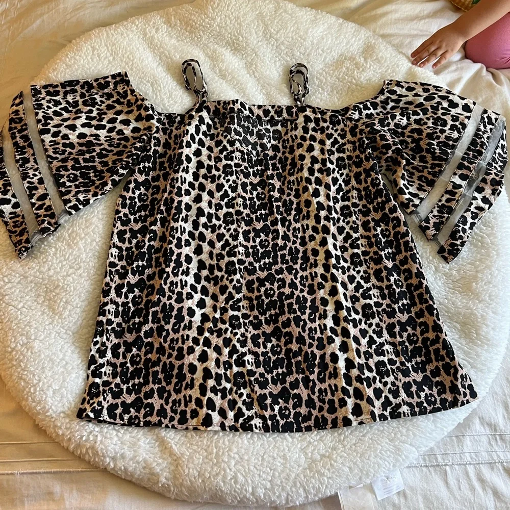 Leopard Print Ruffle Dress - Picture 3 of 4
